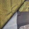 Black Kanjeevaram Silk Green Gold Checkered 1