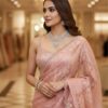 Eves_Pink_Organza Saree