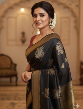 Temple_Semi Silk Black gold 1