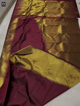 pure kanchipuram handwoven korvai pattern rising temple traditional collections 2 gm pure zari5 $425