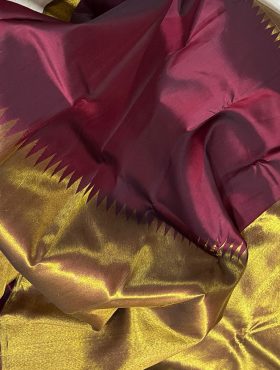 pure kanchipuram handwoven korvai pattern rising temple traditional collections 2 gm pure zari6 $425