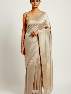 rust saree