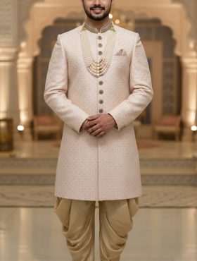 sherwani peach